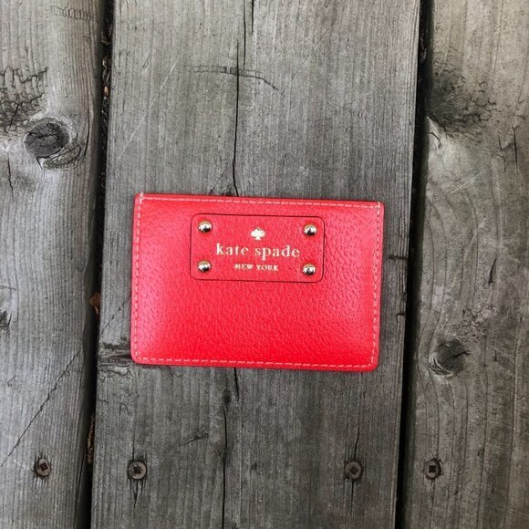 Kate Spade Card Holder Wallet Red - Picture 4 of 5